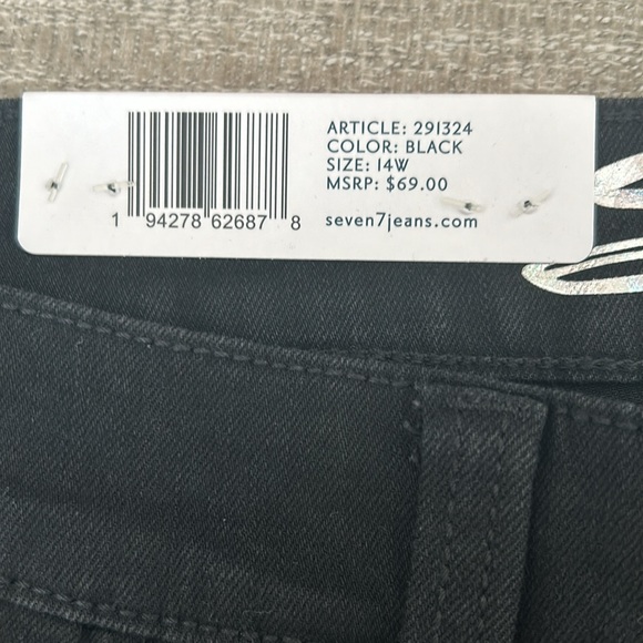 Seven7 Rolled Cuff Black Stretch Denim/Jean Weekend Shorts Size various. NWT. - Picture 12 of 12